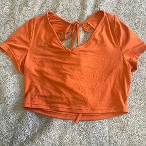 Shein crop top burnt orange